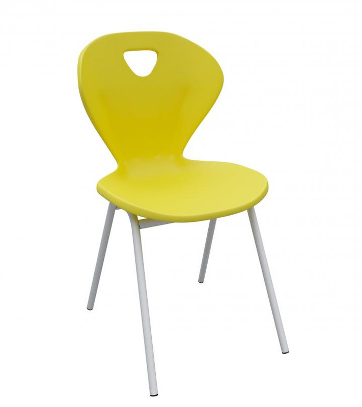 Стілець учнівський з пластик. (поліпропіленовим) моноблоком, ростова №6, АНШАР ГРУП (48481), 435х500х840мм, каркас - посилена кругла металева труба 20х1,5мм